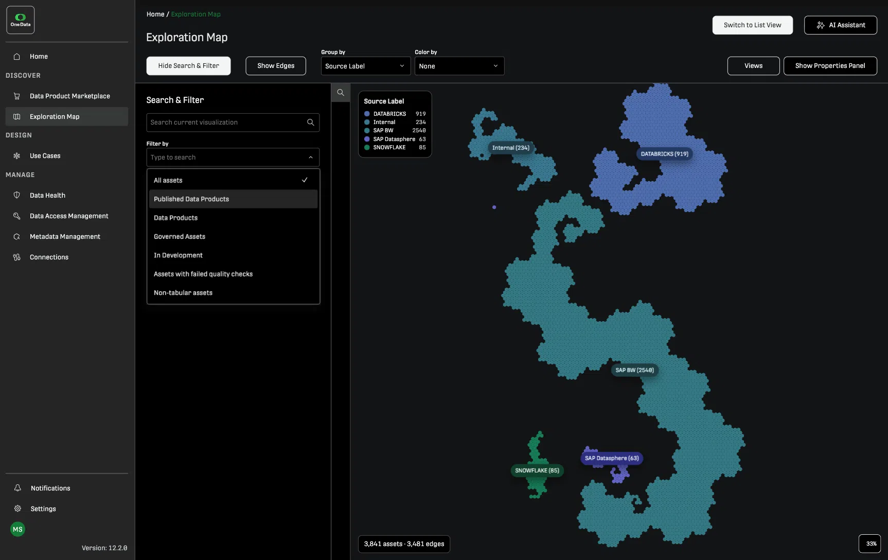 One Data | Exploration Map – Filter