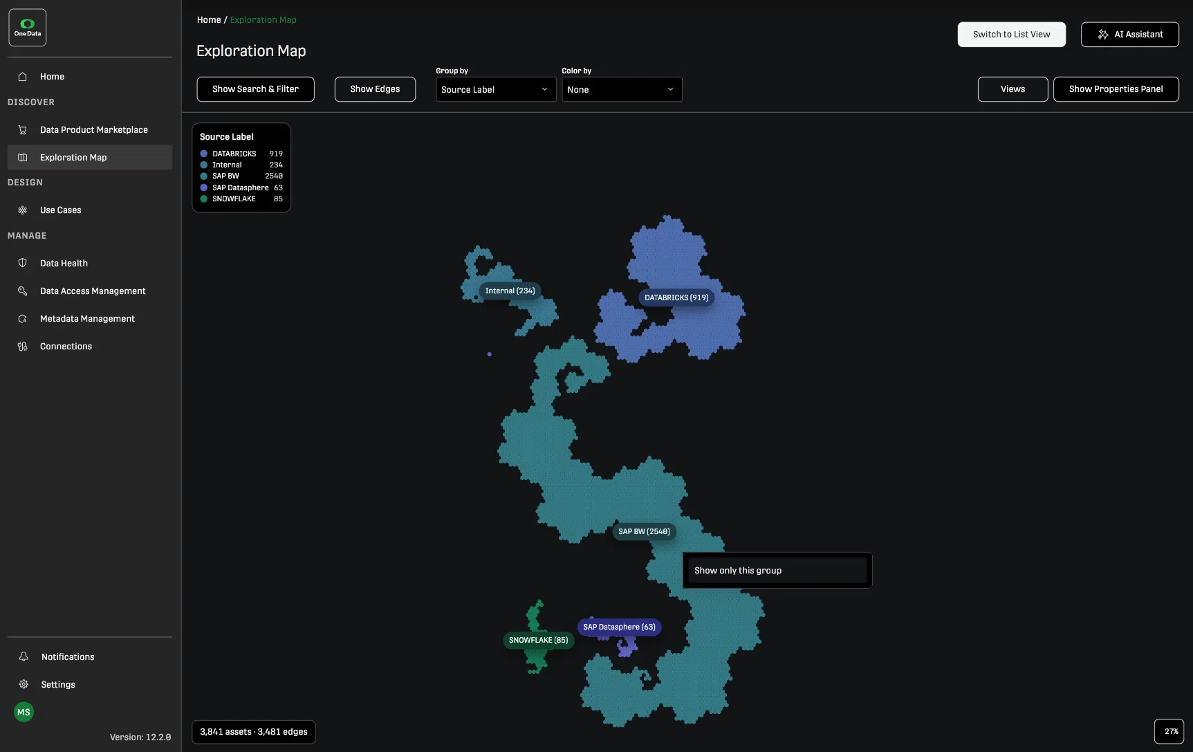 One Data | Exploration Map – drill down