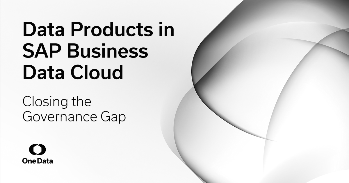 One Data Paper | SAP BDC Data Products